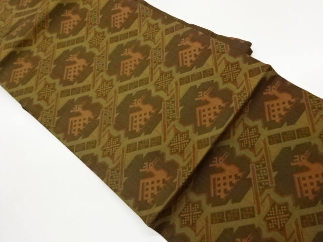 有栖川文様織出し名古屋帯